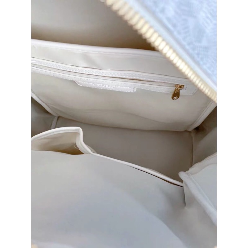 Balo Edmond Maison Trắng - Size M L - Card ví đầy đủ- Hàng auth