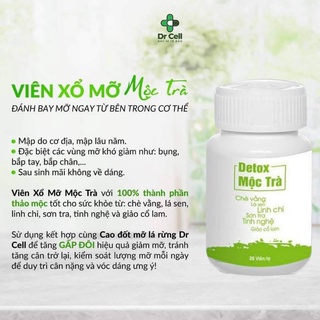 bộ  đôi giảm cân drcell, thanh lăn cao lá rưng, viên sổ mỡ bụng