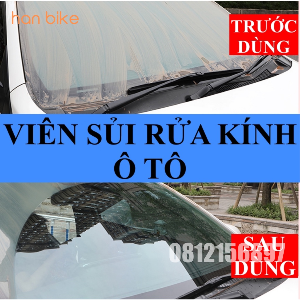 Viên Sủi Rửa Kính Ô Tô - 1 Viên Pha Được 4L Nước Rửa