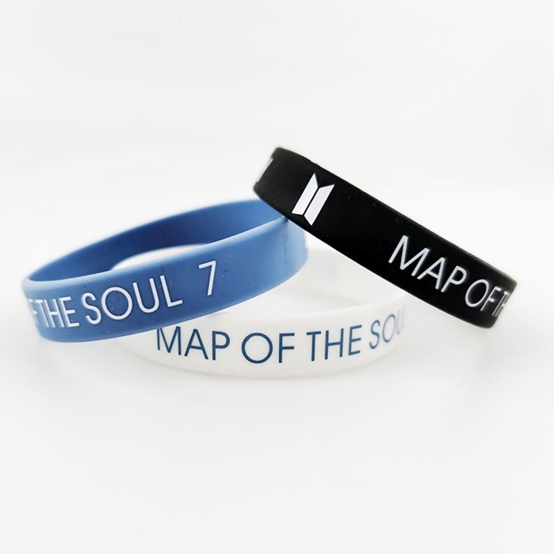 Vòng Tay Silicon Mềm In Hình Bản Đồ Của Nhóm Nhạc Bts 2020 Kpop Bts Map Of The Soul 7