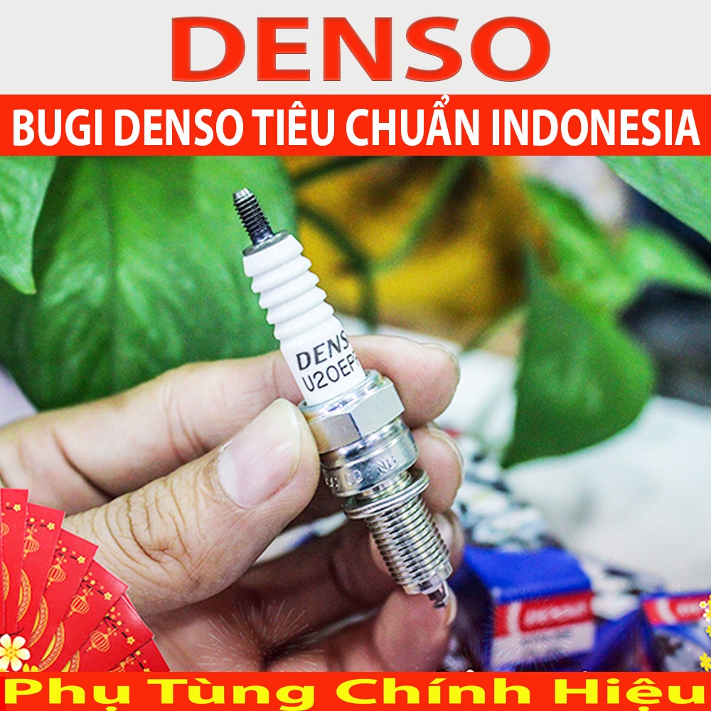 BUGI DENSO CHÍNH HÃNG INDONESIA CHÂN DÀI ( Exiter 135, Nouvo SX/LX 135, FuX 125, AB 125, PCX, AB 110, Spacy 125, Lead )