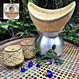 Chõ nấu xôi Lào +2 típ đựng xôi nhỏ
