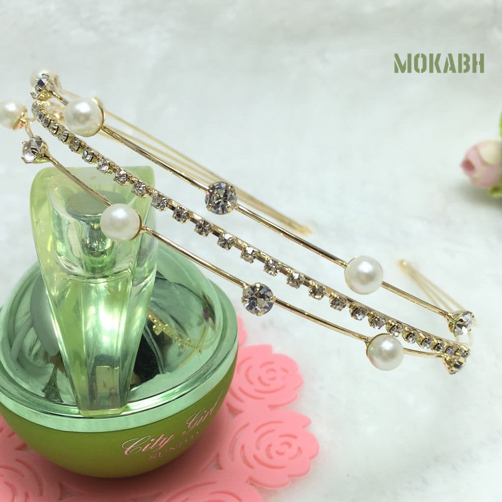 Cài Tóc Đính Đá / Ngọc Trai Giả Nhiều Lớp Xinh Xắn Thời Trang Cho Nữ