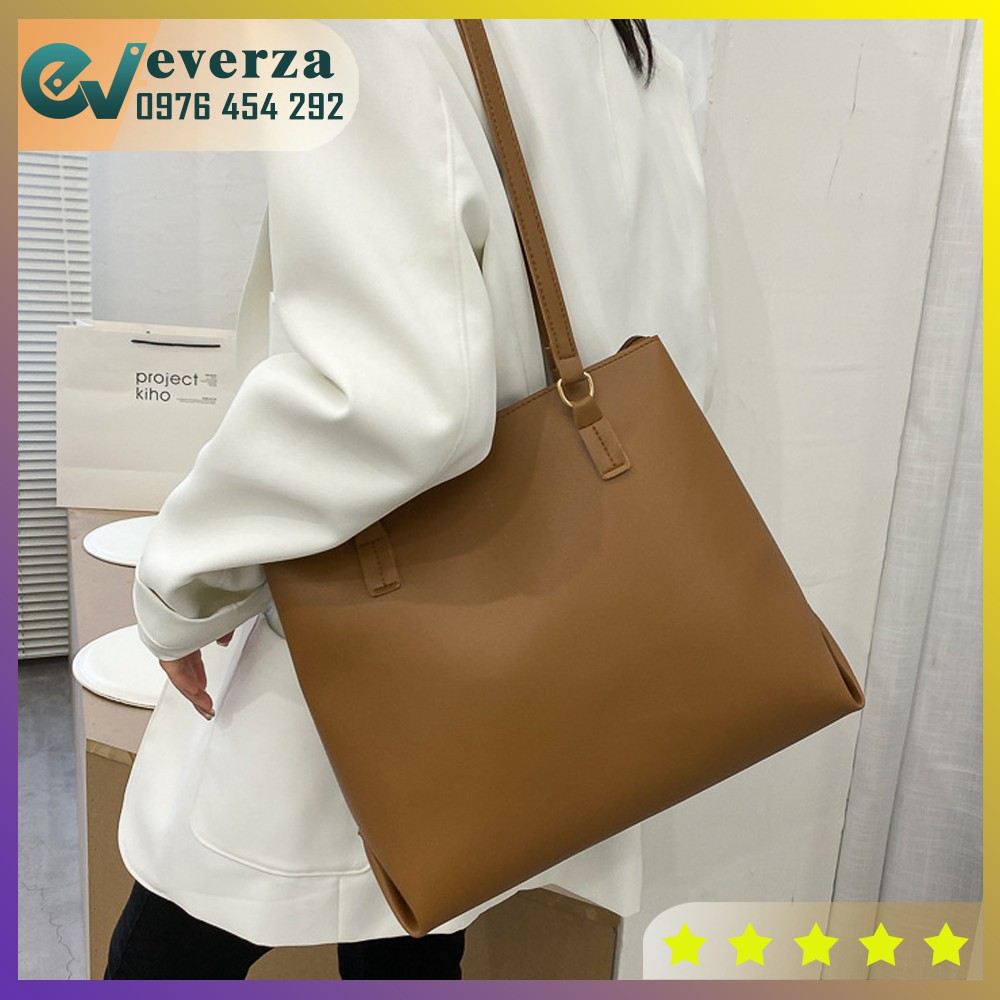 Túi Đeo Vai Da Cao Cấp Cỡ Lớn Cho Nữ 2 Dây Kiểu Dáng Basic Sang Trọng Thời Trang Công Sở Đựng Vừa A4 | BigBuy360 - bigbuy360.vn