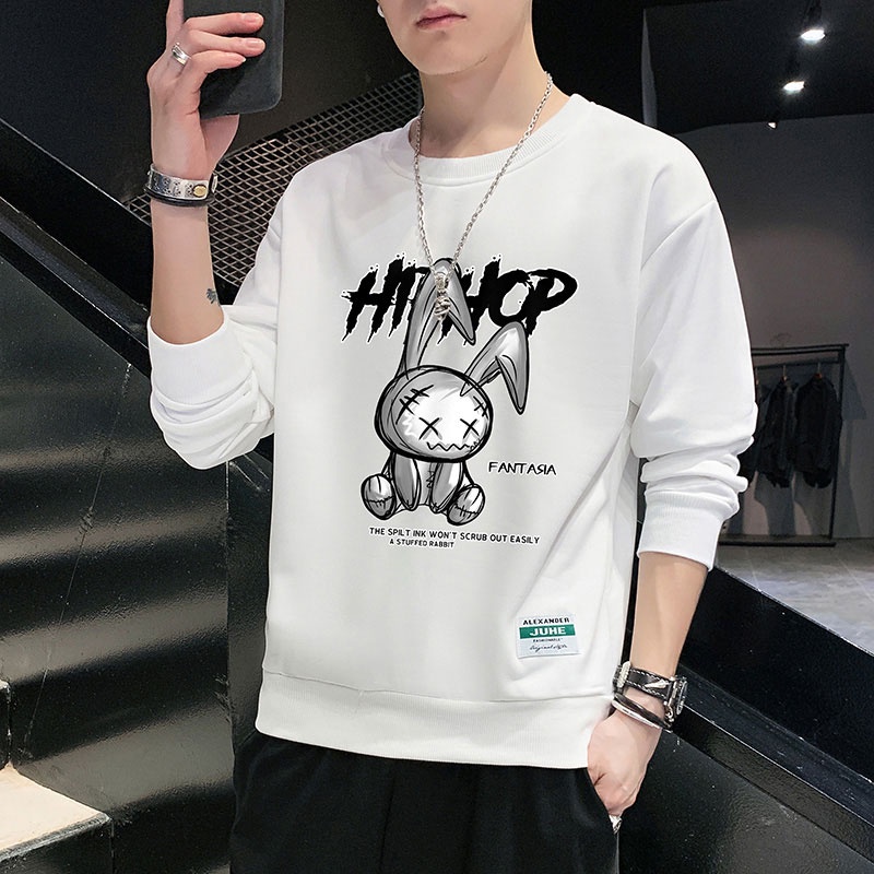 Áo Nỉ Dài Tay Cổ Tròn Form Rộng Thời Trang Cho Nam