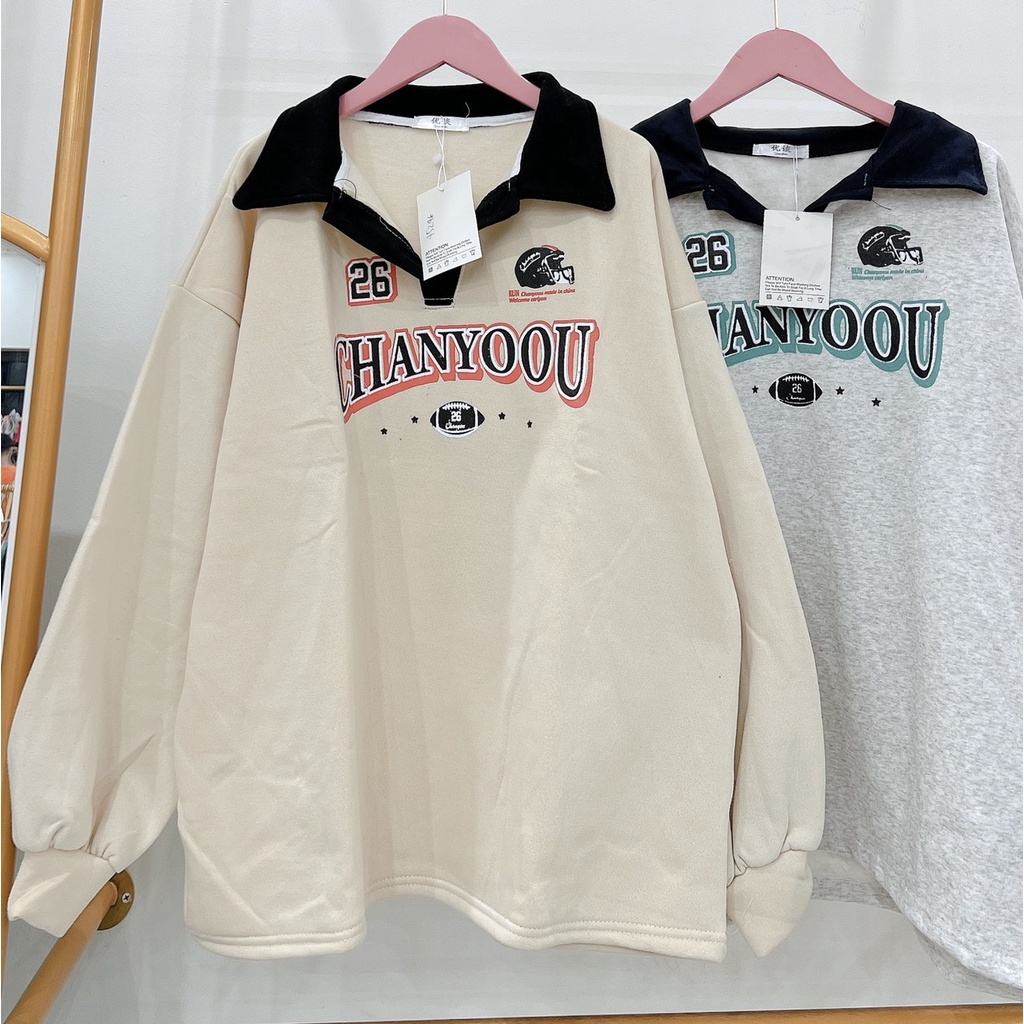 Áo Thun Polo Nam Nữ Dài Tay Form Rộng Số 26 Vải Dày Mịn Thoáng Mát Thiết Kế Thời Trang Kiểu Dáng Năng Động