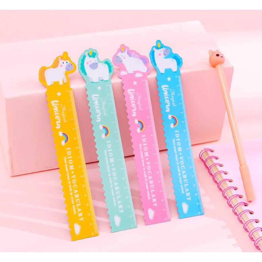 Thước kẻ dẻo 15cm MAGICAL , chất kiệu nhựa dẻo cao cấp nhiều mầu sắc, hình dễ thương. Thước kẻ học sinh - Loki Kids