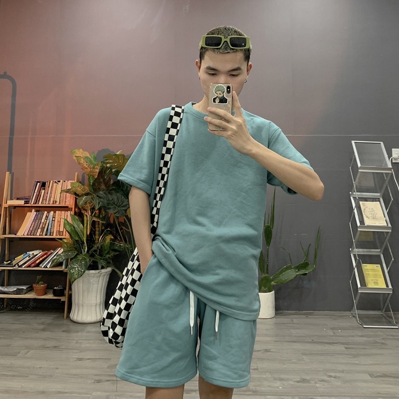 SET BỘ QUẦN ÁO THUN COTTON FULL MÀU FORM UNISEX (hình chụp thật)