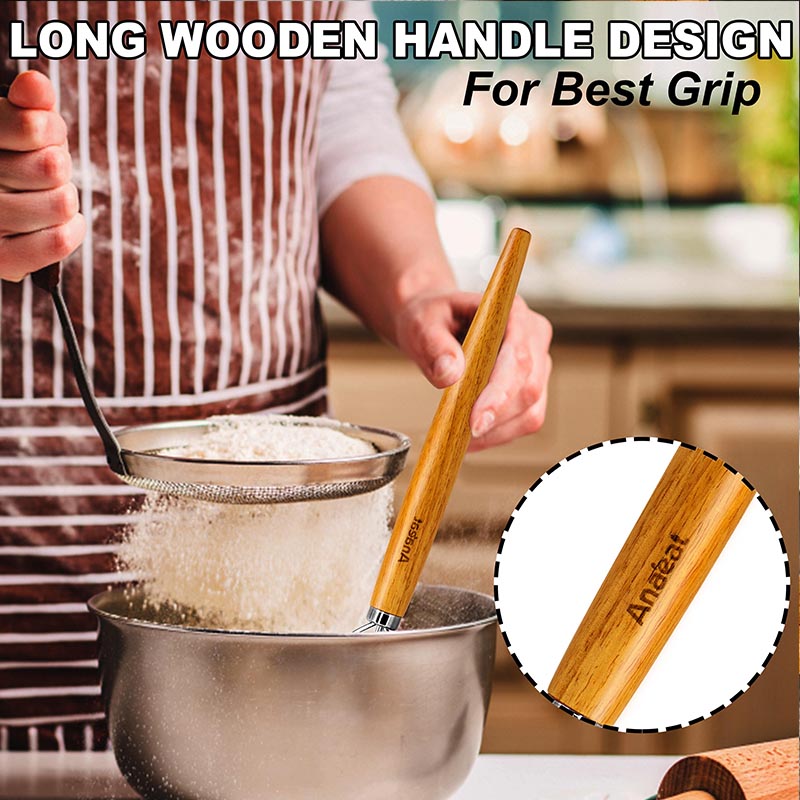 Que Trộn Bột Đánh Trứng Anaeat Thiết Kế Hai Mắt Tiện Dụng Làm Bánh Mì