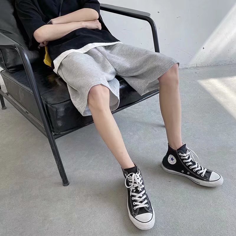 Quần ngắn ống rộng Trơn Màu Phong Cách Hàn Quốc Thời Trang Dành Cho Nam