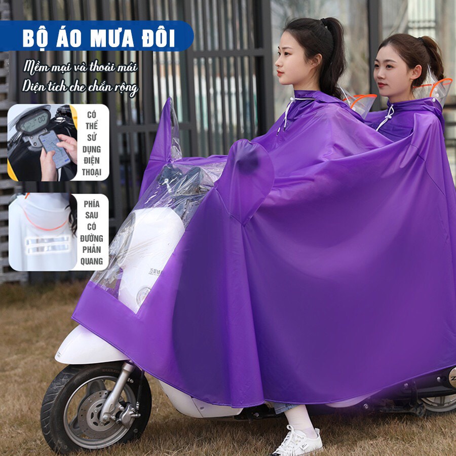 Áo mưa trùm có ship hỏa tốc, dày dặn cỡ lớn bảo vệ toàn diện cho nam và nữ khi lái xe máy, loại xịn
