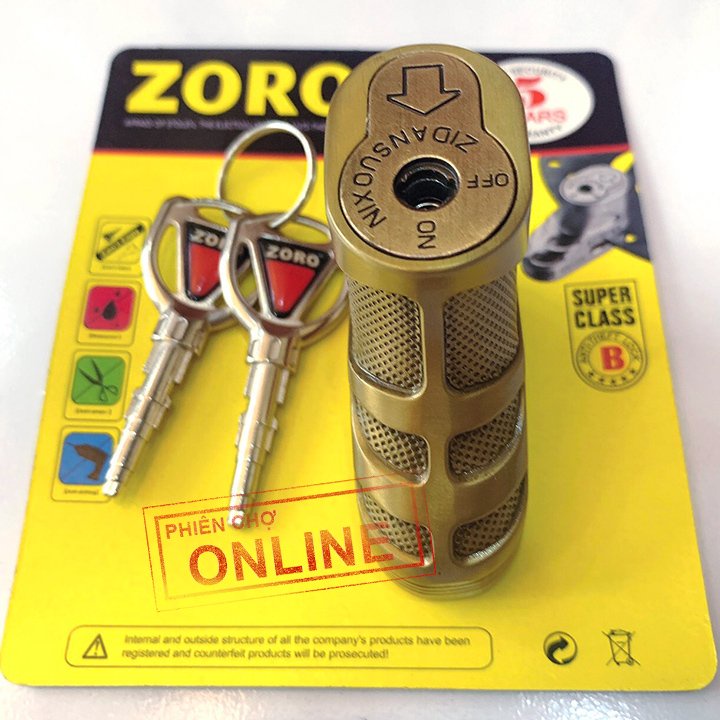 Ổ Khóa Dĩa Xe Máy Chống Cắt Zoro Chính Hãng - BH 5 năm