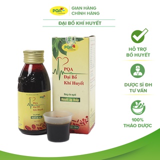 Đại Bổ Khí Huyết PQA Thành Phần Từ Thiên Nhiên Hỗ Trợ Bổ Huyết, Tăng Huyết Áp Dùng Cho Người Huyết Áp Thấp Hộp 125ml