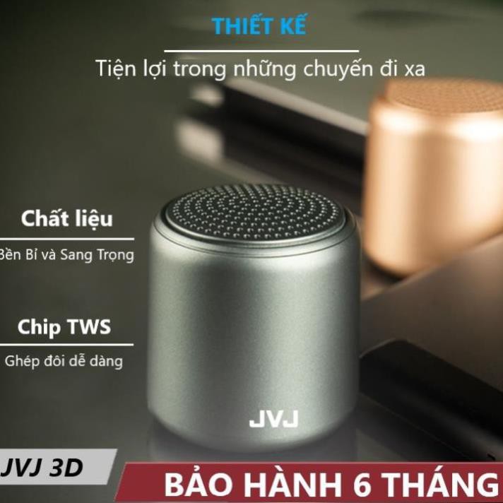 Loa Bluetooth JVJ Mini 3D âm bass ấm, nghe nhạc cực lâu - Loa Mini BLT Chính Hãng