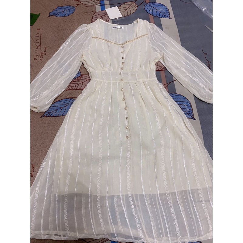 (Order Quảng Châ) Đầm tiểu thư voan dáng dài phong cách thanh lịch | BigBuy360 - bigbuy360.vn