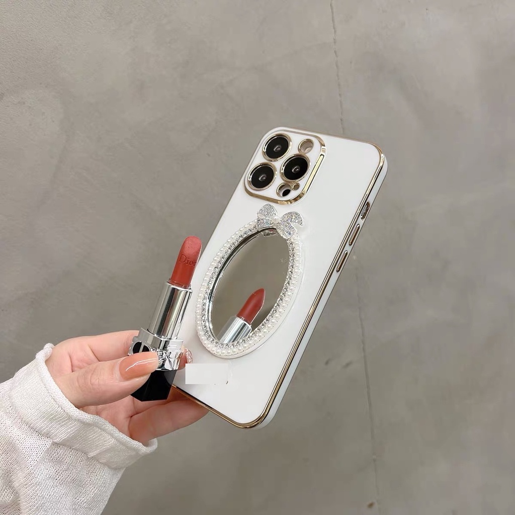 Ốp Điện Thoại tpu Mềm Mạ Gương Tròn Cho Iphone 7plus 12 pro max 11 pro max xs max xr x 13promax