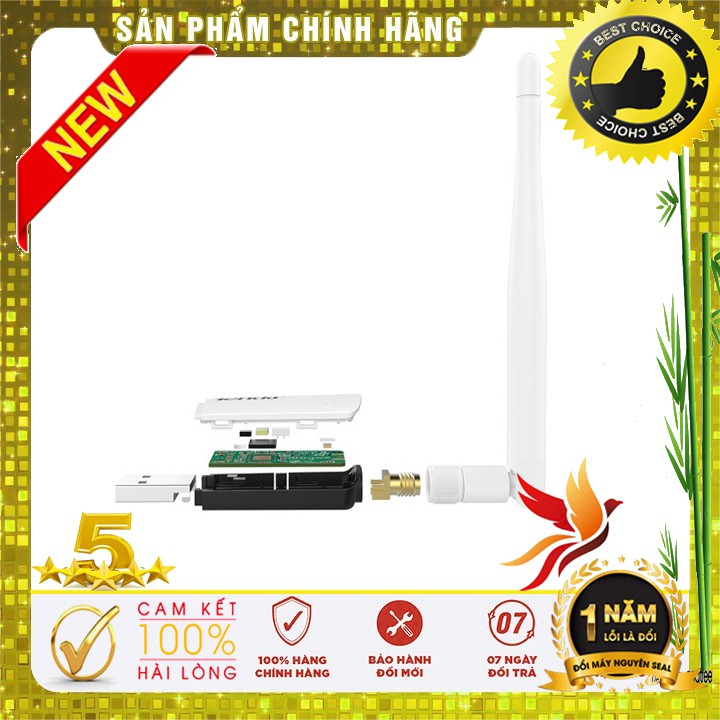 USB thu Wifi Tenda U1 (Có anten rời, 300Mbps)