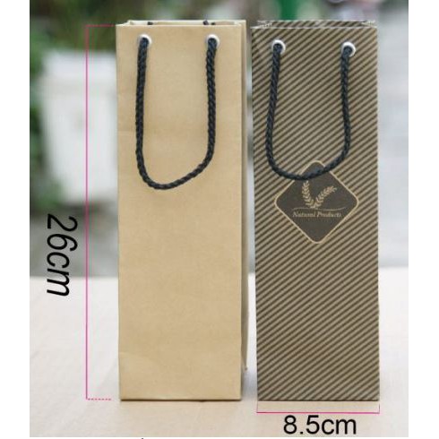 Mộc - Mẫu 20 Combo 20 Túi Kraft Vuông Đứng Size 26x8.5x8.5cm