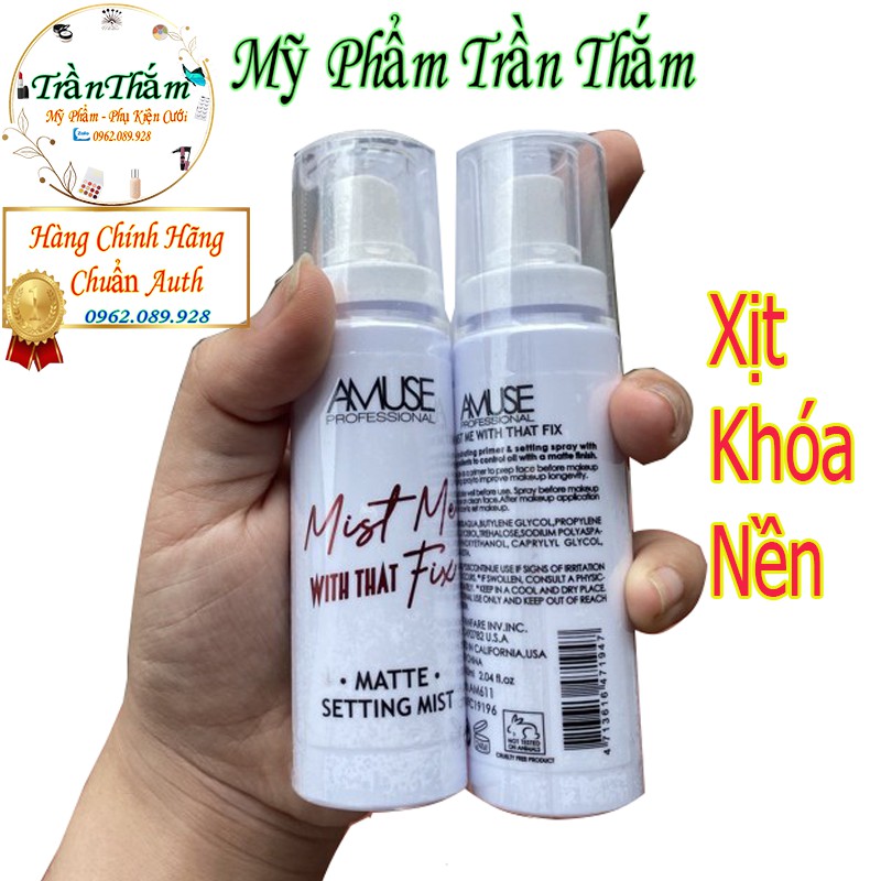 [ Authentic ] Xịt khoá Nền Amuse ( Auth - us ) Giúp Cố Định Lớp Trang Điểm 24h