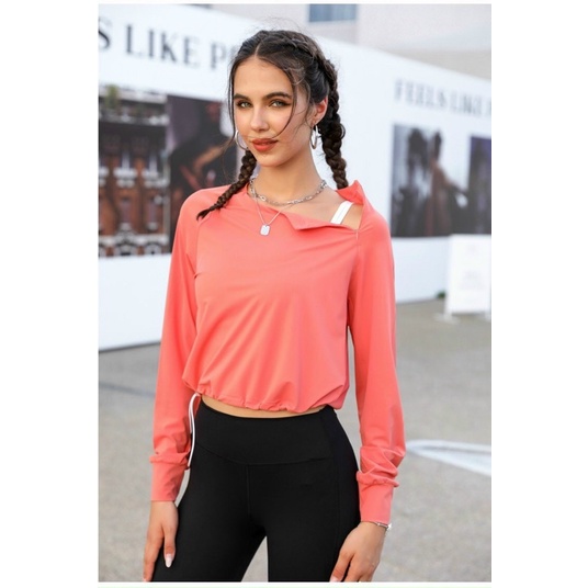 Áo khoác tập gym yoga thể thao nữ cao cấp, áo khoác tập thể thao croptop ôm body tôn dáng