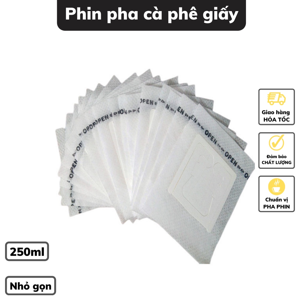 Vỏ phin pha cà phê giấy dụng cụ pha cafe nhỏ gọn tiện lợi mang đi du lịch uống café mọi lúc có bán sỉ 50 cái