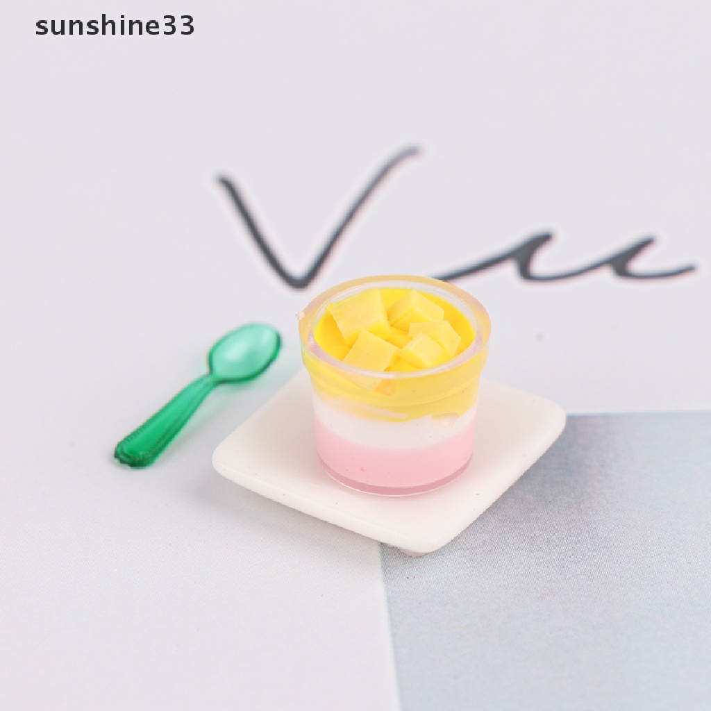 SU 1:12 Dollhouse Miniature pudding Dolls Kitchen Food Accessories Simulation Toys n