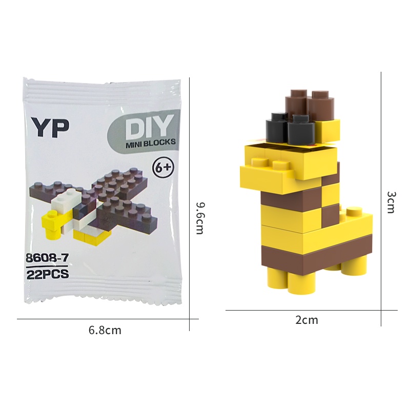 Đồ chơi xếp hình mô hình động vật mini dễ thương cho bé