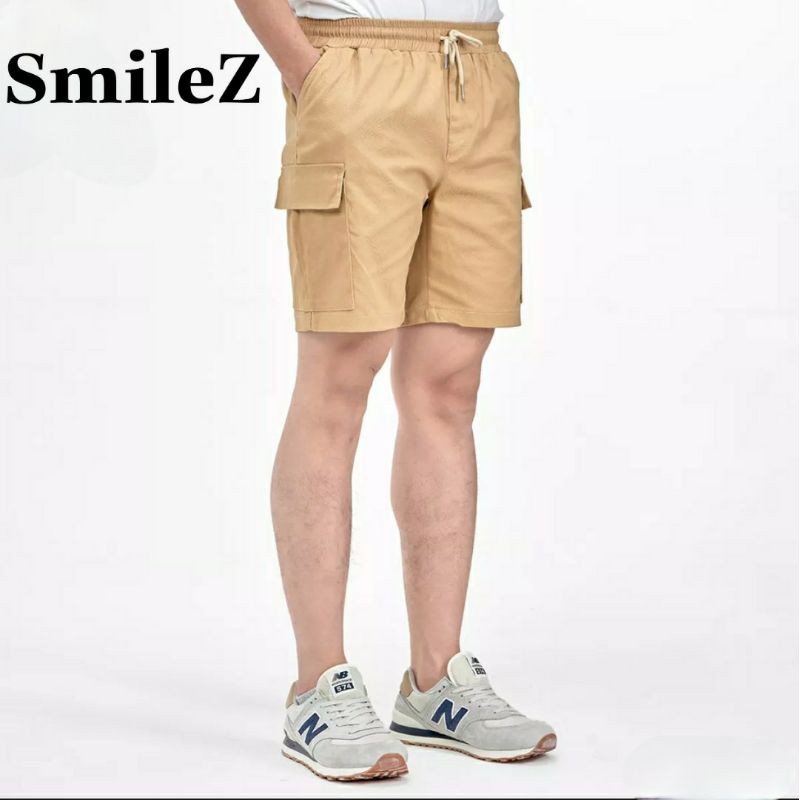 Quần short ngố Kaki Ulzzang Nam Nữ Unisex Lưng Thun Co giãn