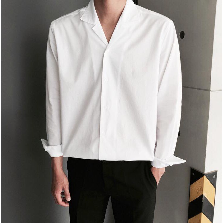 Áo sơ mi cổ vet sơmi cổ vest tay dài Vải lụa không nhăn không xù cao cấp | BigBuy360 - bigbuy360.vn