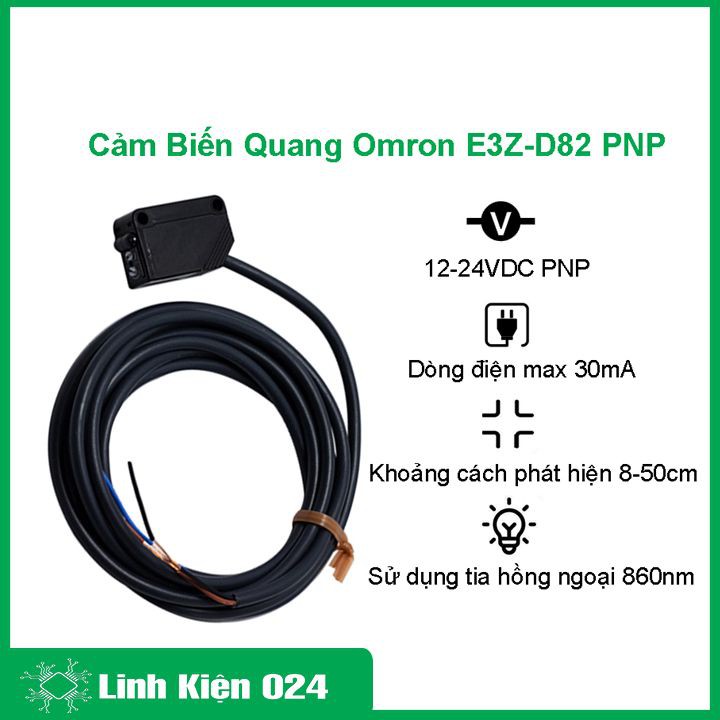 Cảm Biến Quang Omron E3Z-D82 12-24VDC PNP 8-50cm