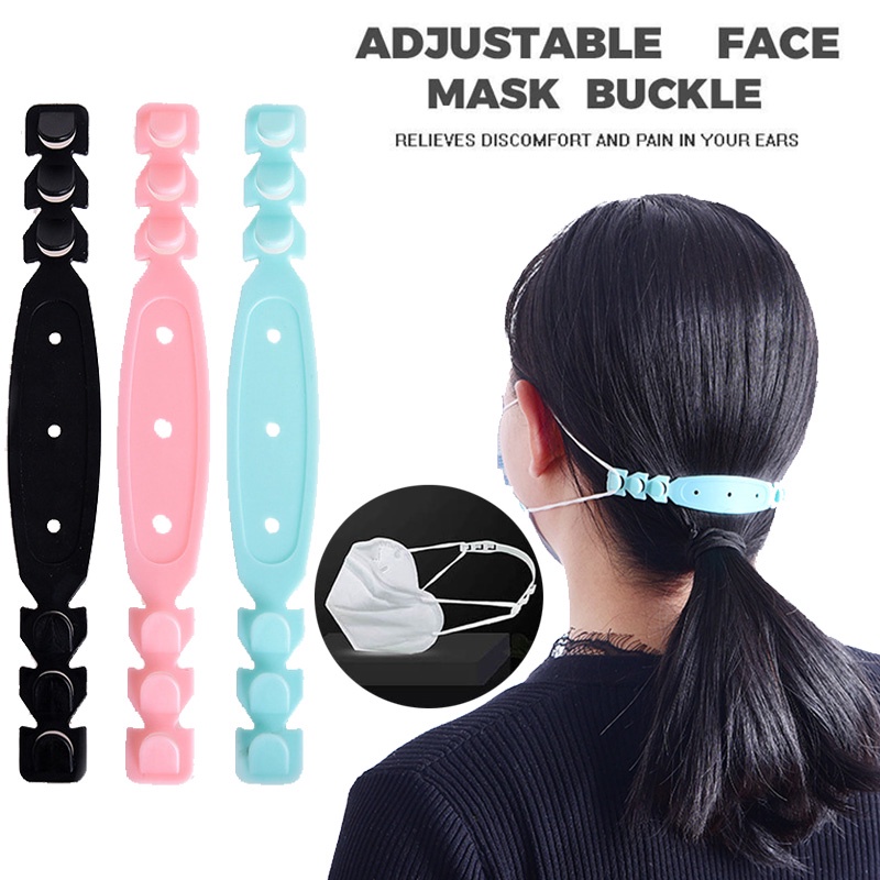 1 Cặp Dây Đeo Khẩu Trang Silicone Mềm Chống Trượt Có Thể Điều Chỉnh