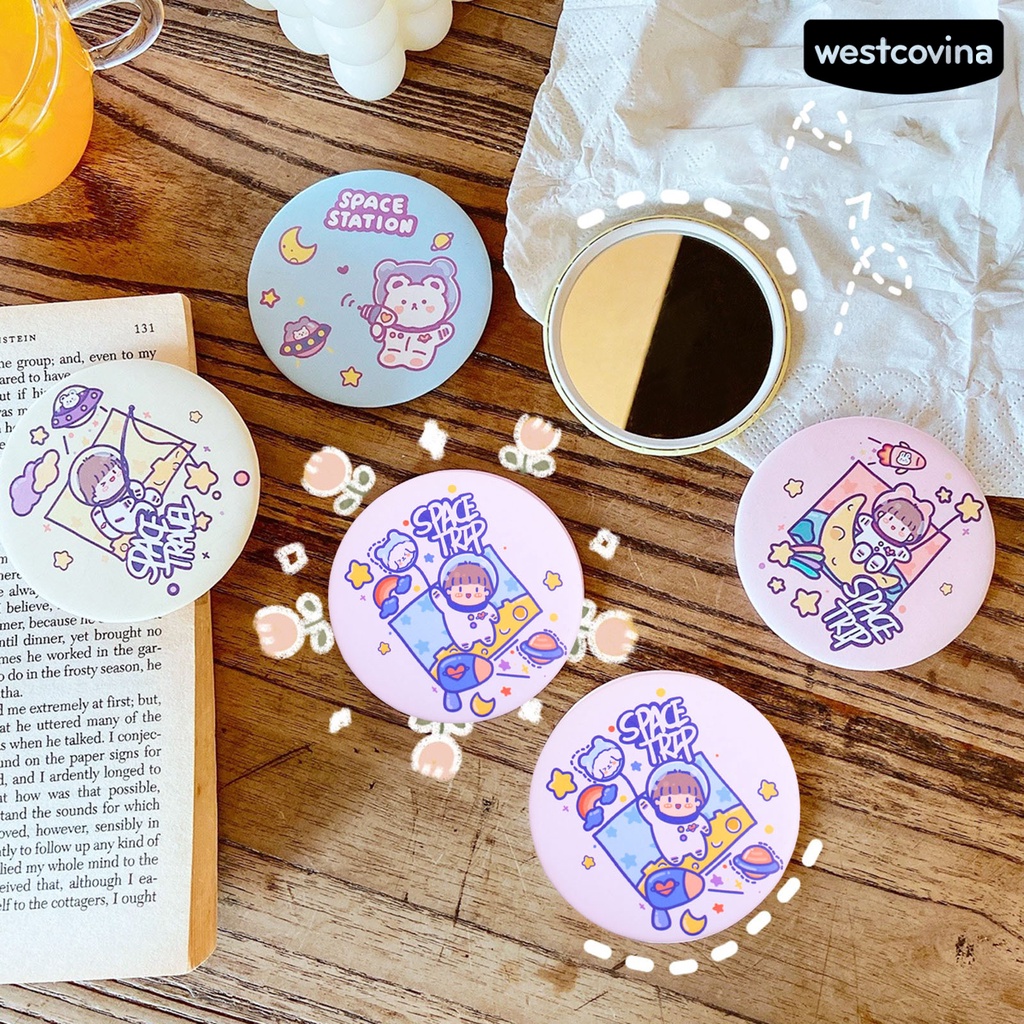 [Hot]✍Set 10 Gương Trang Điểm Hình Tròn Với Tay Cầm Cố Định Tiện Dụng Cho Nữ