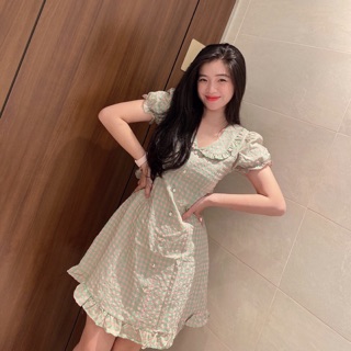 Đầm đuôi cá sọc caro