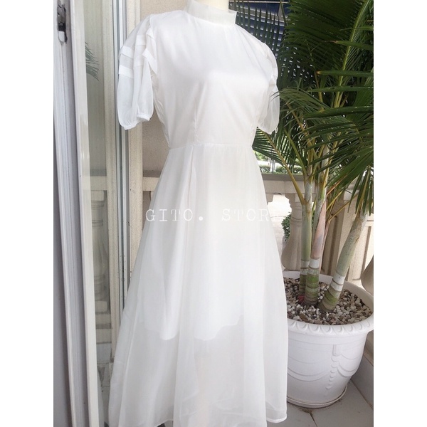 VÁY CƯỚI TRẮNG THIẾT KẾ TIỂU THƯ – ĐẦM TAY PHỒNG DỰ TIỆC – GD178