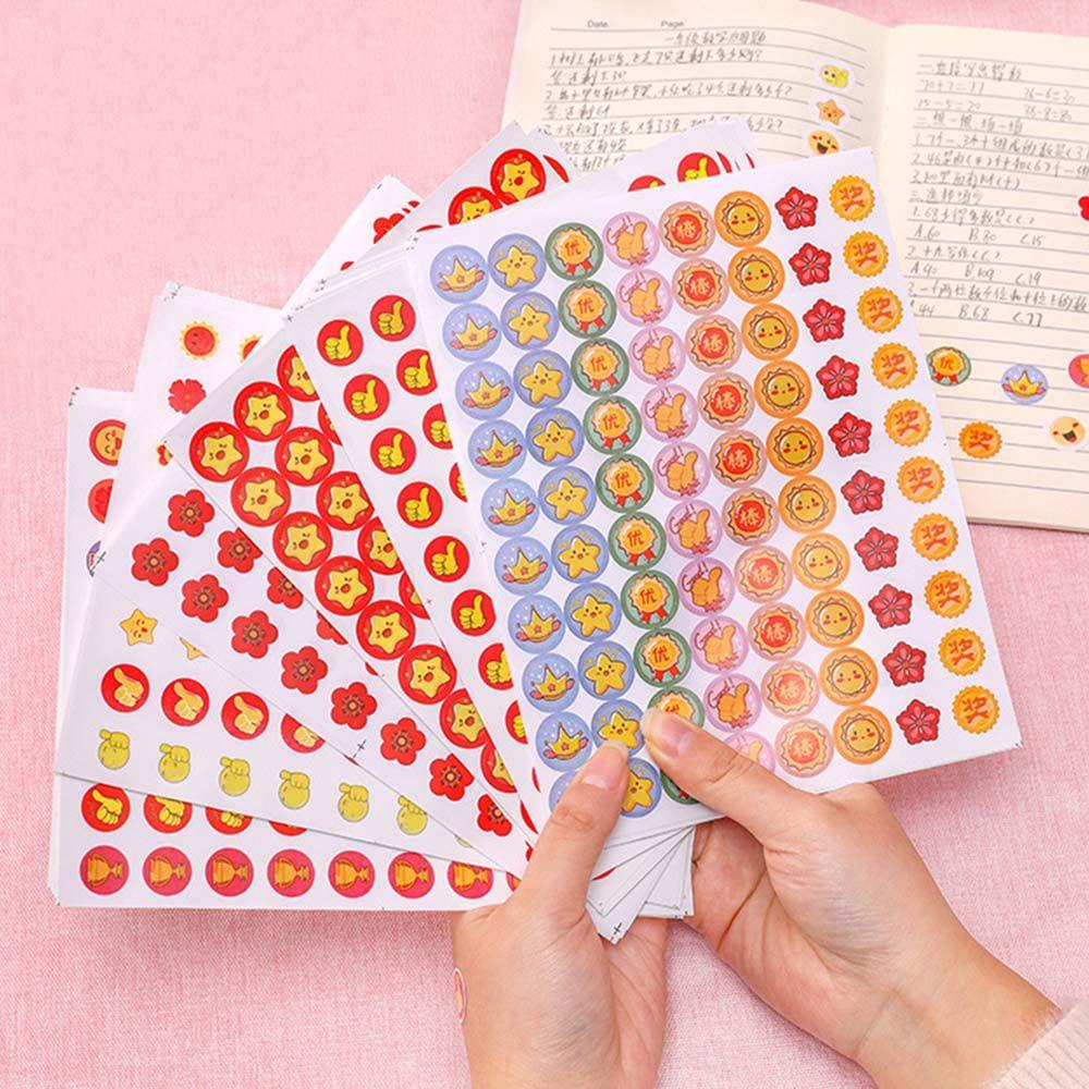 Set 10 Tấm Hình Dán Khen Thưởng DIY Đa Ứng Dụng Cho Nhà Giáo / Văn Phòng