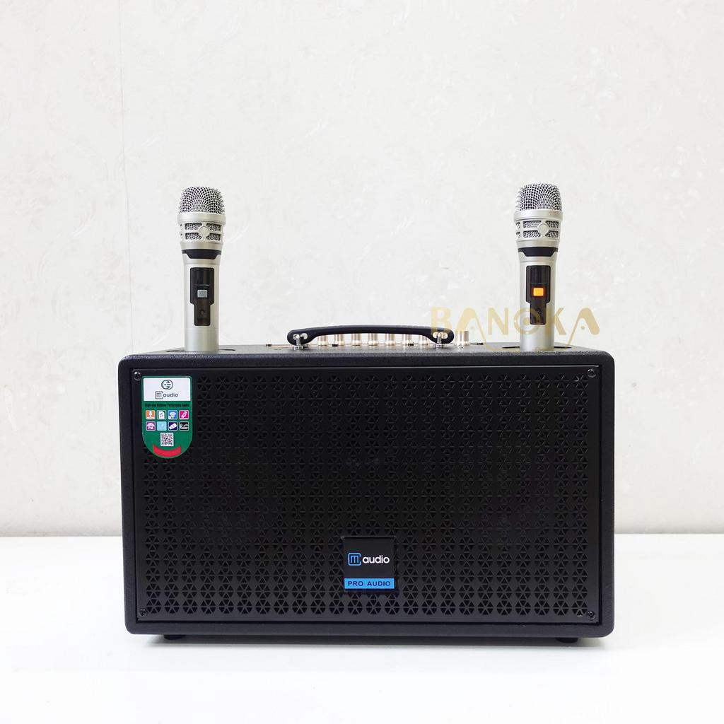 Loa xách tay Karaoke CMaudio S216 - Loa vali bass đôi 15cm, kèm cặp micro không dây UHF, Có reveb, Bảo hành 12 tháng