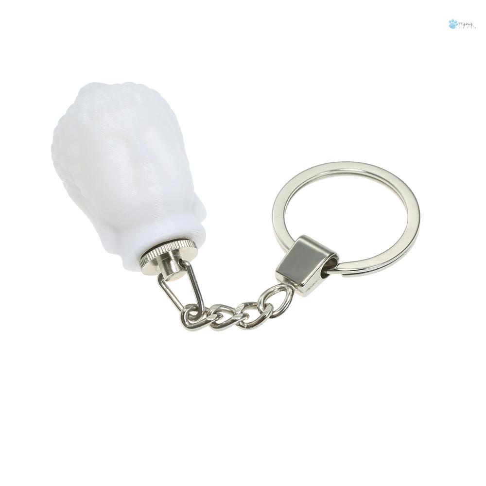 Móc khóa đèn LED hình đầu Phật 3D nhiều màu sắc sáng tạo