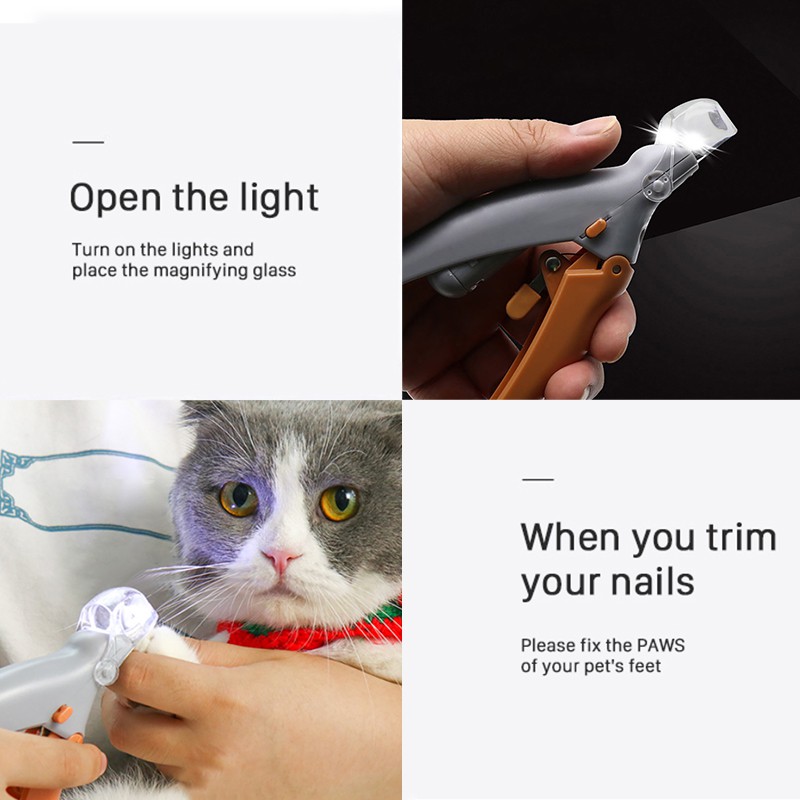 Dụng cụ bấm móng cho thú cưng có đèn LED tiện lợi