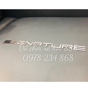 Bộ tem logo chữ nổi SIGNATURE dán đuôi xe, phía trước hoặc chỗ cửa xe