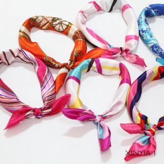 Khăn Choàng Cổ/ Băng Đô Đội Đầu Bằng Lụa Satin Hình Vuông Phong Cách Cổ Điển Thời Trang Tinh Tế Cho Nữ Sy1