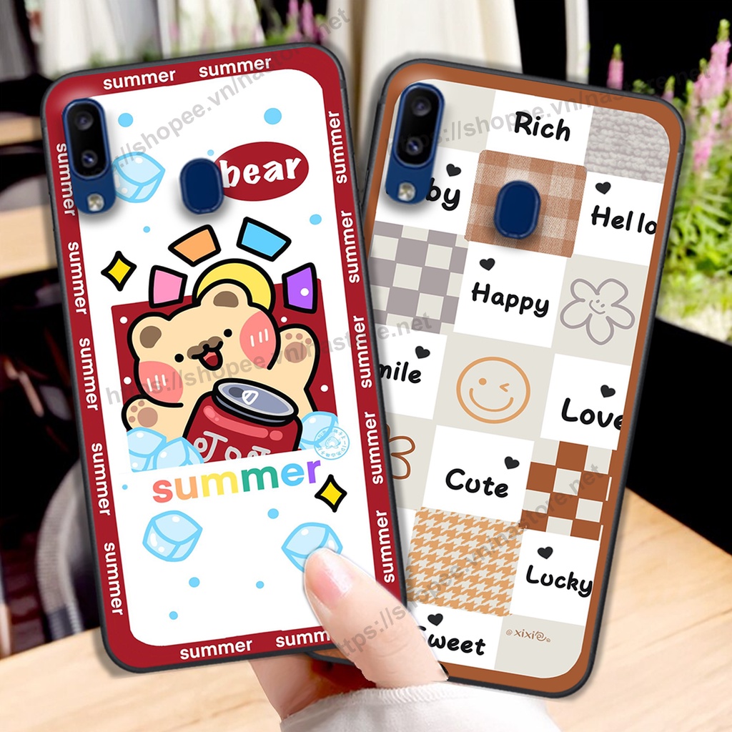 Ốp lưng Samsung M20 / M30 trái tim mặt cười, gấu cute thể thao cá tính