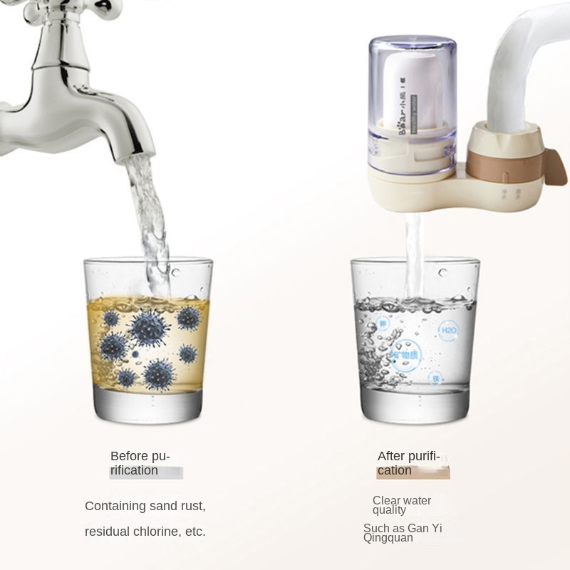Máy Bear vòi lọc gia đình không uống trực tiếp nhà bếp lọc nước phía trước máy lọc nước máy + 2 bộ lọc-Mi Best