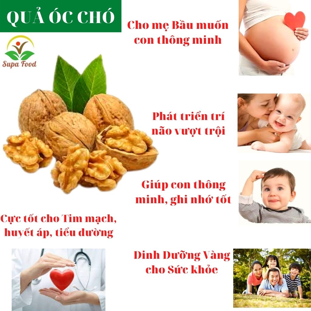 1kg Quả Óc Chó - ÓC CHÓ MỸ - óc chó vàng (hàng mỏng vỏ, sấy khô date mới nhất, thơm ngon) - OneFood68