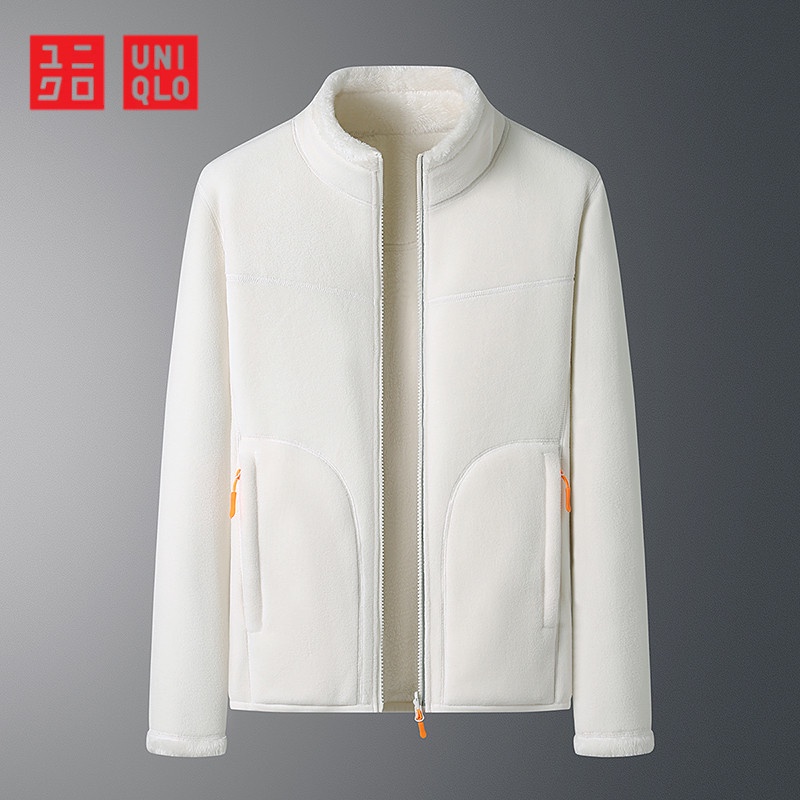 Uniqlo Áo Khoác Lông Cừu San Hô Chống Gió Đảo Ngược Được Nhiều Màu Thời Trang Thu Đông Cho Nữ