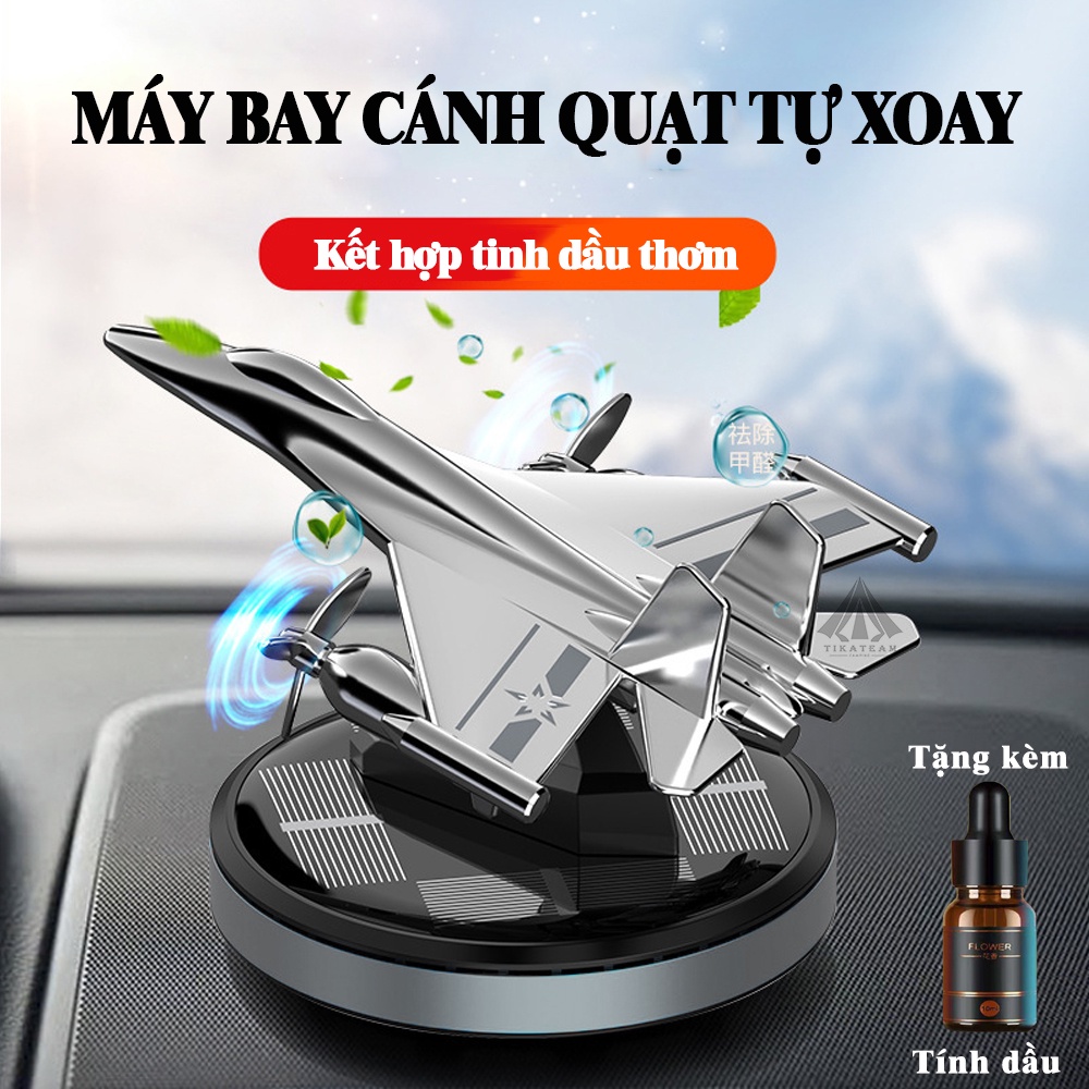 Máy bay NL mặt trời kết hợp tinh dầu thơm, nước hoa ô tô, làm quà tặng, decor bàn học, bàn làm việc, tặng tinh dầu thơm