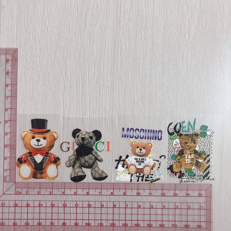 Sticker hình ủi nhiệt gấu