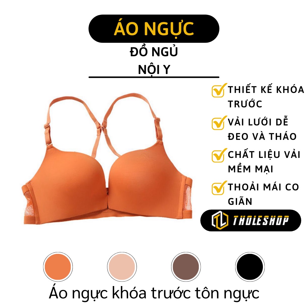 Áo Lót Nữ - Áo Ngực Nữ Không Gọng, Nâng Ngực Cài Khóa Trước 8694