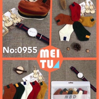 Combo 5 đôi tất7 màu cho bé
