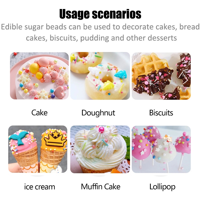 Hạt Tròn Trang Trí Bánh Kem