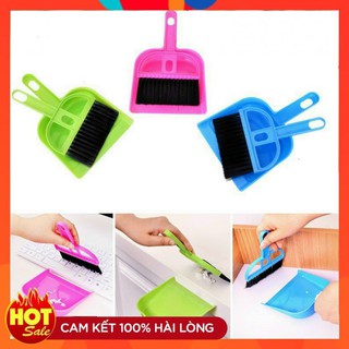 [GIÁ SỈ] Bộ chổi quét bụi và xẻng hót mini tiện dùng vệ sinh bàn làm việc, bàn học, bàn thờ